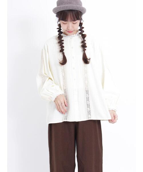 Samansa Mos2（サマンサ モスモス）の「【UVカット加工】繊細な大人のレースブラウス（シャツ/ブラウス・レディース・パープル/キナリ/グレー・F）」の9枚目の写真