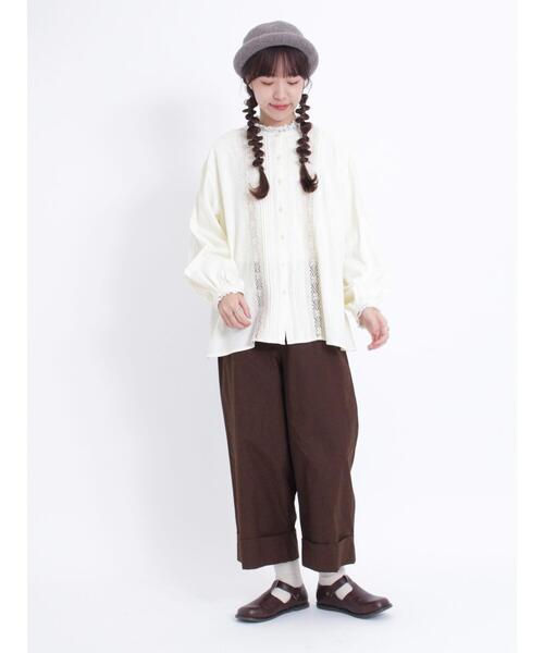 Samansa Mos2（サマンサ モスモス）の「【UVカット加工】繊細な大人のレースブラウス（シャツ/ブラウス・レディース・パープル/キナリ/グレー・F）」の11枚目の写真