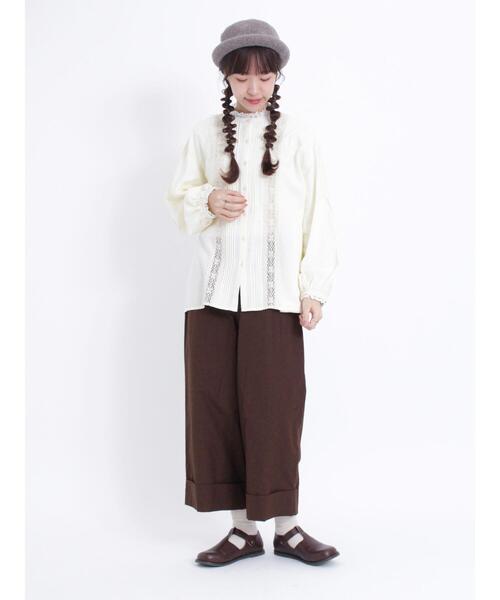 Samansa Mos2（サマンサ モスモス）の「【UVカット加工】繊細な大人のレースブラウス（シャツ/ブラウス・レディース・パープル/キナリ/グレー・F）」の13枚目の写真