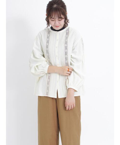 Samansa Mos2（サマンサ モスモス）の「【UVカット加工】繊細な大人のレースブラウス（シャツ/ブラウス・レディース・パープル/キナリ/グレー・F）」の22枚目の写真