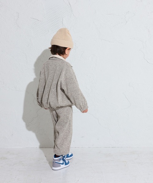 Ocean&Ground（オーシャン&グラウンド）の「ニットフリースワイドZIP-UP（90～140cm）（その他アウター・キッズ・オリーブ/グレー/マスタード・100/110/120/130/140/90）」の4枚目の写真