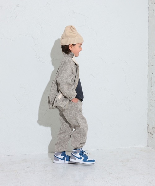 Ocean&Ground（オーシャン&グラウンド）の「ニットフリースワイドZIP-UP（90～140cm）（その他アウター・キッズ・オリーブ/グレー/マスタード・100/110/120/130/140/90）」の6枚目の写真