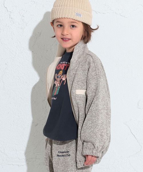 Ocean&Ground（オーシャン&グラウンド）の「ニットフリースワイドZIP-UP（90～140cm）（その他アウター・キッズ・オリーブ/グレー/マスタード・100/110/120/130/140/90）」の17枚目の写真