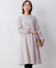 【WEB限定】ウールジョーゼット フレアワンピース