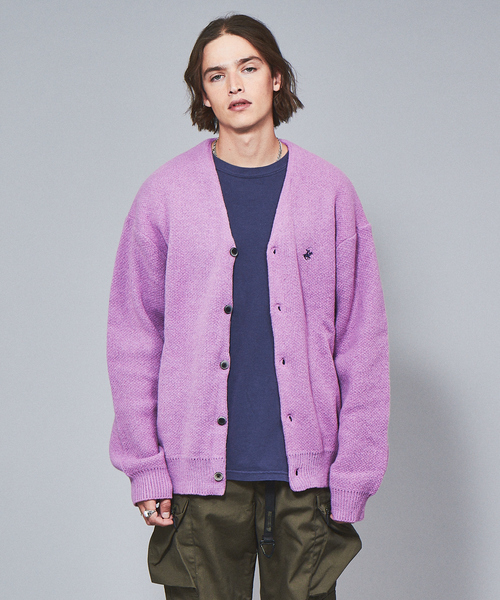 BEVERLY HILLS POLO CLUB（ビバリーヒルズポロクラブ）の「【BEVERLY HILLS POLO CLUB / ビバリーヒルズポロクラブ】 モヘアライクシャギーニットルーズカーディガン（カーディガン/ボレロ・メンズ・ブラック/ベージュ/ブラウン/サックスブルー/グリーン/マスタード/ラベンダー・M/L/XL）」の6枚目の写真