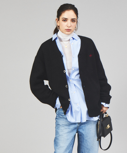 BEVERLY HILLS POLO CLUB（ビバリーヒルズポロクラブ）の「【BEVERLY HILLS POLO CLUB / ビバリーヒルズポロクラブ】 モヘアライクシャギーニットルーズカーディガン（カーディガン/ボレロ・メンズ・ブラック/ベージュ/ブラウン/サックスブルー/グリーン/マスタード/ラベンダー・M/L/XL）」の9枚目の写真