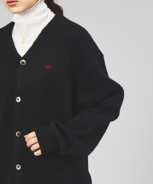 BEVERLY HILLS POLO CLUB（ビバリーヒルズポロクラブ）の「【BEVERLY HILLS POLO CLUB / ビバリーヒルズポロクラブ】 モヘアライクシャギーニットルーズカーディガン（カーディガン/ボレロ・メンズ・ブラック/ベージュ/ブラウン/サックスブルー/グリーン/マスタード/ラベンダー・M/L/XL）」の12枚目の写真