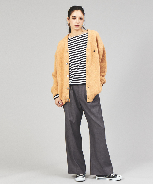 BEVERLY HILLS POLO CLUB（ビバリーヒルズポロクラブ）の「【BEVERLY HILLS POLO CLUB / ビバリーヒルズポロクラブ】 モヘアライクシャギーニットルーズカーディガン（カーディガン/ボレロ・メンズ・ブラック/ベージュ/ブラウン/サックスブルー/グリーン/マスタード/ラベンダー・M/L/XL）」の18枚目の写真