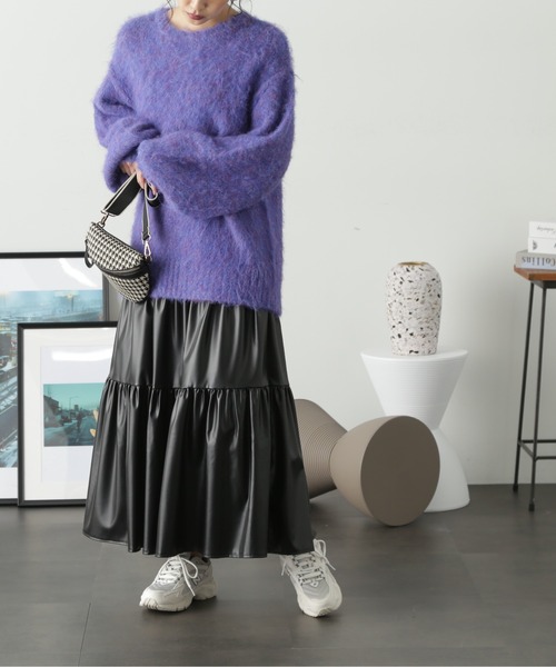 FREE'S MART(フリーズマート)の「◆【低身長サイズ/Sシリーズ】合皮ティアードスカート(スカート・レディース・ベージュ/ブラック・SMALL/X-SMALL/MEDIUM)」の16枚目の写真