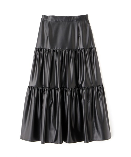 FREE'S MART(フリーズマート)の「◆【低身長サイズ/Sシリーズ】合皮ティアードスカート(スカート・レディース・ベージュ/ブラック・SMALL/X-SMALL/MEDIUM)」の9枚目の写真