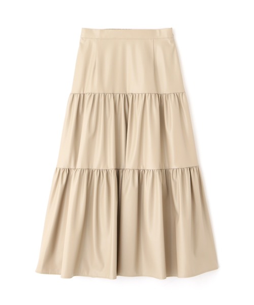 FREE'S MART(フリーズマート)の「◆【低身長サイズ/Sシリーズ】合皮ティアードスカート(スカート・レディース・ベージュ/ブラック・SMALL/X-SMALL/MEDIUM)」の12枚目の写真