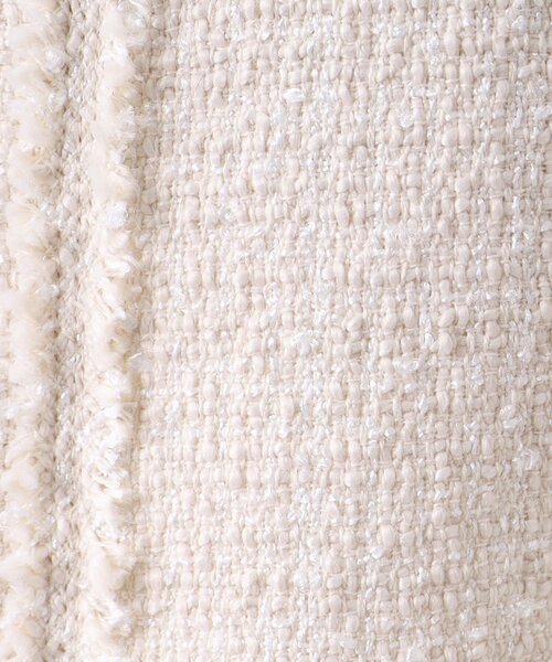 index(インデックス)の「◆≪通勤・セレモニー/セットアップ対応≫ ツイードノーカラージャケット【洗える】(ノーカラージャケット・レディース・ネイビー/ナチュラル/ブラック系3・40/42/38/36)」の13枚目の写真