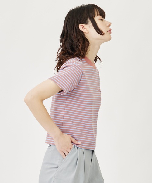 MILKFED.（ミルクフェド）の「STRIPED S/S TOP（Tシャツ/カットソー・レディース・レッド/ピンク/パープル・ONE SIZE）」の5枚目の写真