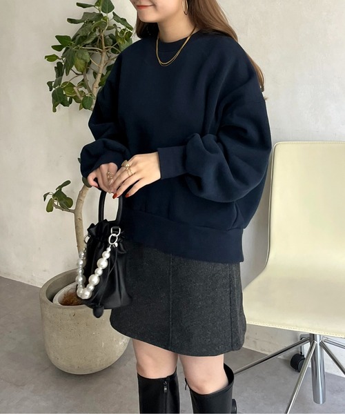 prose verse（プロズヴェール）の「裏起毛バックテールボリュームスリーブスウェット（スウェット・レディース・グレー/ネイビー/ピンク・MEDIUM）」の2枚目の写真