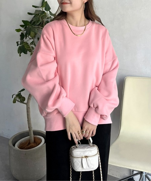 prose verse（プロズヴェール）の「裏起毛バックテールボリュームスリーブスウェット（スウェット・レディース・グレー/ネイビー/ピンク・MEDIUM）」の3枚目の写真