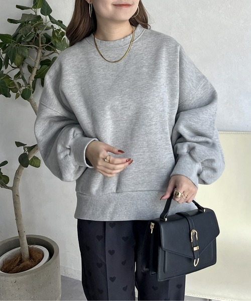 prose verse（プロズヴェール）の「裏起毛バックテールボリュームスリーブスウェット（スウェット・レディース・グレー/ネイビー/ピンク・MEDIUM）」の6枚目の写真