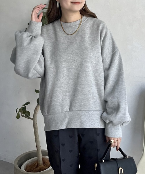 prose verse（プロズヴェール）の「裏起毛バックテールボリュームスリーブスウェット（スウェット・レディース・グレー/ネイビー/ピンク・MEDIUM）」の12枚目の写真