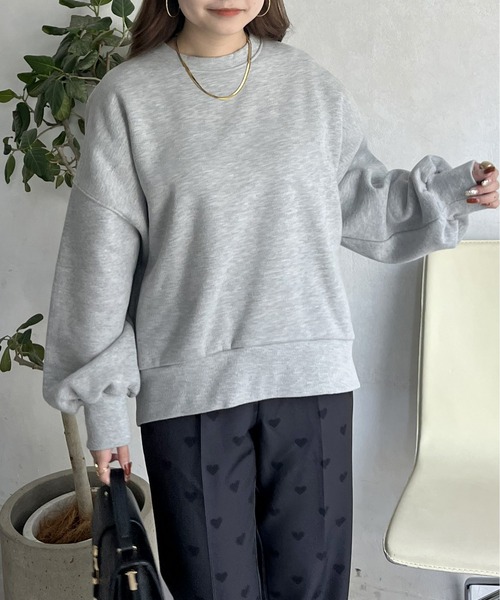 prose verse（プロズヴェール）の「裏起毛バックテールボリュームスリーブスウェット（スウェット・レディース・グレー/ネイビー/ピンク・MEDIUM）」の13枚目の写真