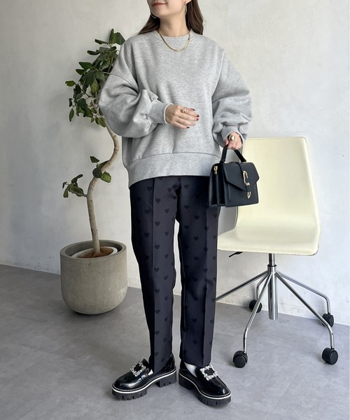 prose verse（プロズヴェール）の「裏起毛バックテールボリュームスリーブスウェット（スウェット・レディース・グレー/ネイビー/ピンク・MEDIUM）」の14枚目の写真