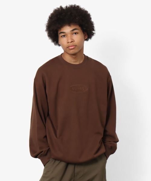 atmos（アトモス）の「atmos Oval Logo Crewneck Sweatshirt / アトモス オーバルロゴクルーネックスウエットシャツ（スウェット・メンズ・グリーン/ブラック/ブルー/グレー/ブラウン・XXL/L/M/S/XL）」の3枚目の写真