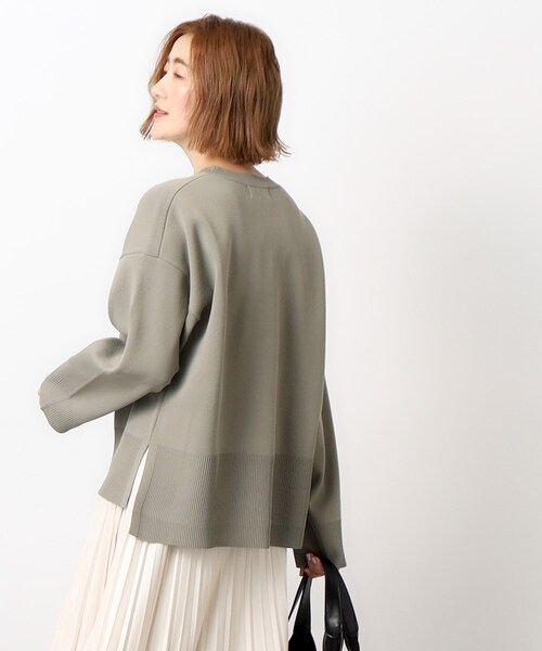 OPAQUE.CLIP(オペークドットクリップ)の「◆≪S-LLsize≫ スポンディッシュワイドニット【洗濯機洗い可】(ニット/セーター・レディース・ブラック/レッド系1/オフホワイト/グレー・38/42/40/36)」の8枚目の写真