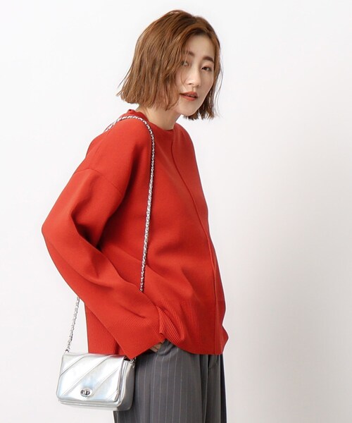 OPAQUE.CLIP(オペークドットクリップ)の「◆≪S-LLsize≫ スポンディッシュワイドニット【洗濯機洗い可】(ニット/セーター・レディース・ブラック/レッド系1/オフホワイト/グレー・38/42/40/36)」の14枚目の写真