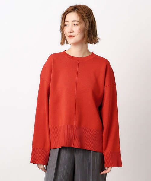 OPAQUE.CLIP(オペークドットクリップ)の「◆≪S-LLsize≫ スポンディッシュワイドニット【洗濯機洗い可】(ニット/セーター・レディース・ブラック/レッド系1/オフホワイト/グレー・38/42/40/36)」の22枚目の写真