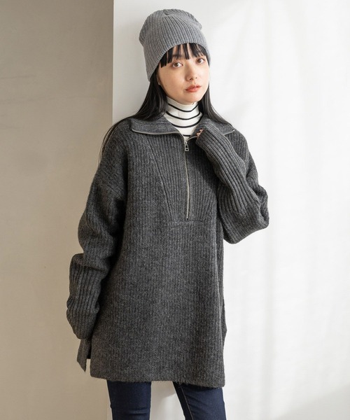 LOWRYS FARM（ローリーズファーム）の「ウールニットビーニー　989607（ニットキャップ/ビーニー・レディース・ブラック/チャコールグレー・FREE）」の13枚目の写真