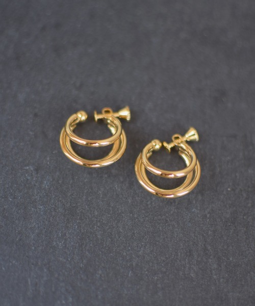 Marient（マリエント）の「Triple Hoop Earrings／イヤリング（イヤリング・レディース・ゴールド/シルバー・FREE）」の2枚目の写真