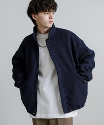 Ressaca | オーバーサイズウールテックスタンドカラーブルゾン ハリントンジャケット スイングトップ(ブルゾン)
