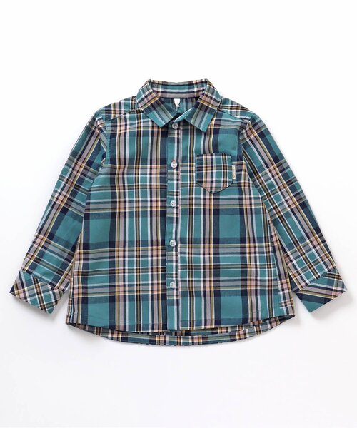 BREEZE（ブリーズ）の「【リンク・フォーマル対応】スタンダードシャツ（シャツ/ブラウス・キッズ・レインボー/オフホワイト/ブラック/ピンク/グリーン/ブルー/イエロー・130/120/140/80/110/90/100）」の4枚目の写真