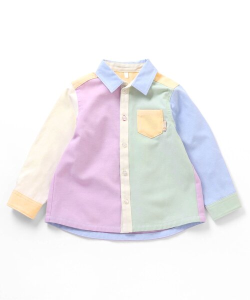 BREEZE（ブリーズ）の「【リンク・フォーマル対応】スタンダードシャツ（シャツ/ブラウス・キッズ・レインボー/オフホワイト/ブラック/ピンク/グリーン/ブルー/イエロー・130/120/140/80/110/90/100）」の7枚目の写真