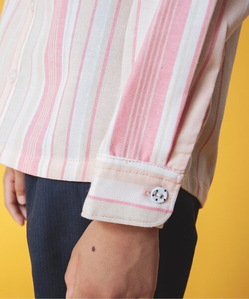 BREEZE（ブリーズ）の「【リンク・フォーマル対応】スタンダードシャツ（シャツ/ブラウス・キッズ・レインボー/オフホワイト/ブラック/ピンク/グリーン/ブルー/イエロー・130/120/140/80/110/90/100）」の15枚目の写真