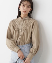 N.(N. Natural Beauty Basic) | ◆フリルネックピンタックブラウス(シャツ/ブラウス)