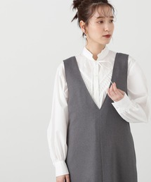 N.（N. Natural Beauty Basic） | ◆フリルネックピンタックブラウス(シャツ/ブラウス)