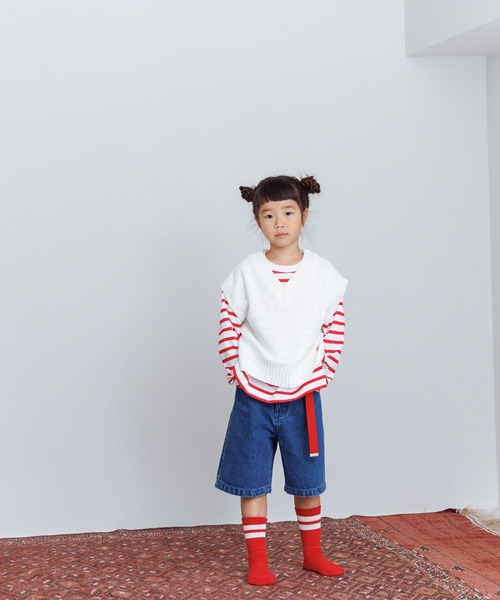 LOWRYS FARM（ローリーズファーム）の「デニムハーフパンツ　 993721（デニムパンツ・キッズ・ブラック/ブルー・120cm/130cm/140cm/110cm/150cm）」の8枚目の写真