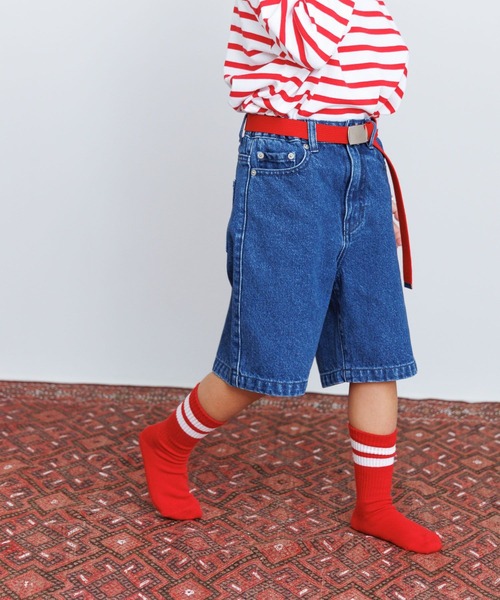 LOWRYS FARM（ローリーズファーム）の「デニムハーフパンツ　 993721（デニムパンツ・キッズ・ブラック/ブルー・120cm/130cm/140cm/110cm/150cm）」の11枚目の写真