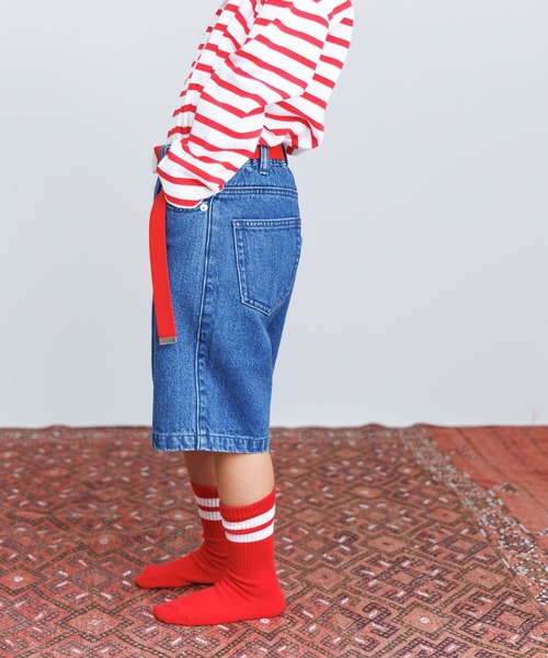 LOWRYS FARM（ローリーズファーム）の「デニムハーフパンツ　 993721（デニムパンツ・キッズ・ブラック/ブルー・120cm/130cm/140cm/110cm/150cm）」の12枚目の写真