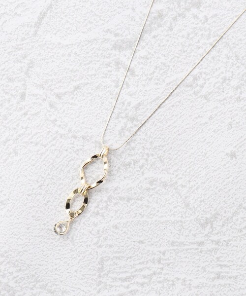 SHOO・LA・RUE（シューラルー）の「◆立体ジルコニアネックレス（ネックレス・レディース・ゴールド/ピンクゴールド/シルバー・00）」の3枚目の写真