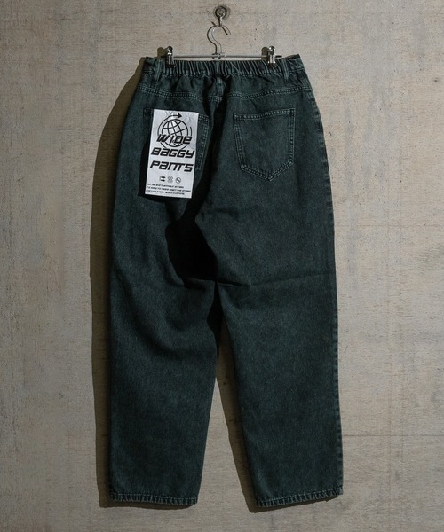 JOHN'S CLOSET(ジョンズクローゼット)の「【13】ケミカルオーバーダイ ワイドバギーデニム(デニムパンツ・メンズ・グリーン/ピンク/オレンジ/パープル・MEDIUM/LARGE)」の5枚目の写真