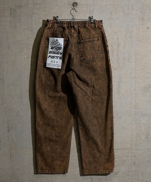 JOHN'S CLOSET(ジョンズクローゼット)の「【13】ケミカルオーバーダイ ワイドバギーデニム(デニムパンツ・メンズ・グリーン/ピンク/オレンジ/パープル・MEDIUM/LARGE)」の8枚目の写真