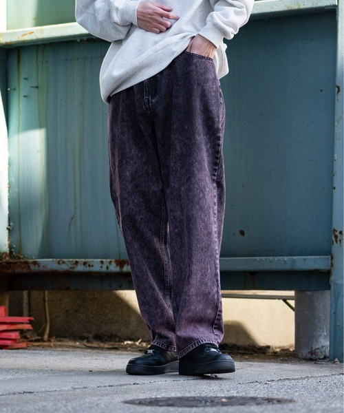 JOHN'S CLOSET(ジョンズクローゼット)の「【13】ケミカルオーバーダイ ワイドバギーデニム(デニムパンツ・メンズ・グリーン/ピンク/オレンジ/パープル・MEDIUM/LARGE)」の21枚目の写真