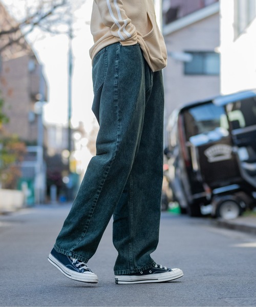 JOHN'S CLOSET(ジョンズクローゼット)の「【13】ケミカルオーバーダイ ワイドバギーデニム(デニムパンツ・メンズ・グリーン/ピンク/オレンジ/パープル・MEDIUM/LARGE)」の11枚目の写真