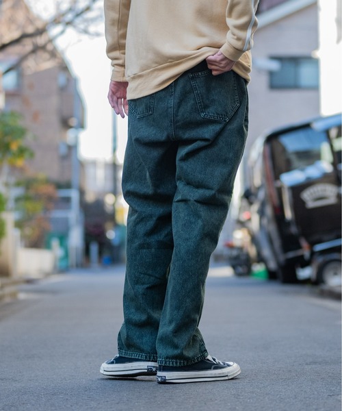 JOHN'S CLOSET(ジョンズクローゼット)の「【13】ケミカルオーバーダイ ワイドバギーデニム(デニムパンツ・メンズ・グリーン/ピンク/オレンジ/パープル・MEDIUM/LARGE)」の12枚目の写真