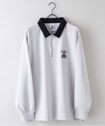 Red Cap Girl（レッドキャプガール）の「【UNIIT × RED CAP GIRL】 ワンポイント 襟配色 ダンボール ハーフジップポロ（ポロシャツ・メンズ）」