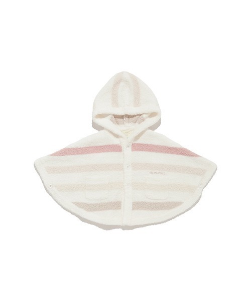 gelato pique(ジェラートピケ)の「【BABY】ベビモコ5ボーダーポンチョ(その他ベビーウェア・キッズ・ミント/ピンク・80/70)」の6枚目の写真