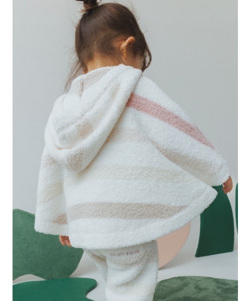 gelato pique(ジェラートピケ)の「【BABY】ベビモコ5ボーダーポンチョ(その他ベビーウェア・キッズ・ミント/ピンク・80/70)」の15枚目の写真