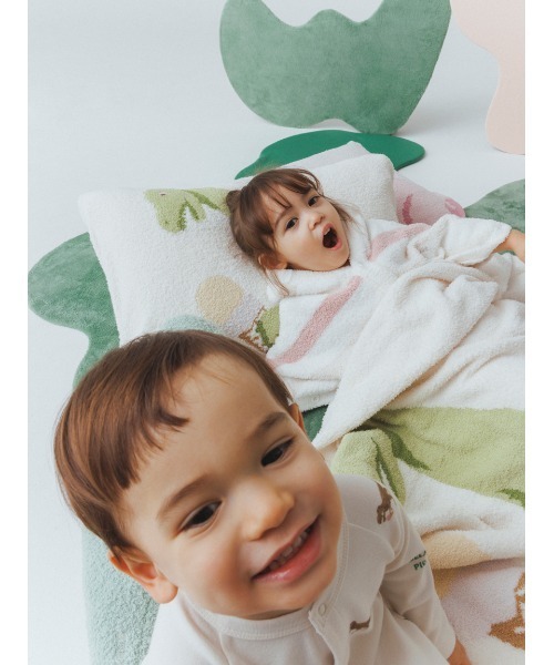 gelato pique(ジェラートピケ)の「【BABY】ベビモコ5ボーダーポンチョ(その他ベビーウェア・キッズ・ミント/ピンク・80/70)」の10枚目の写真