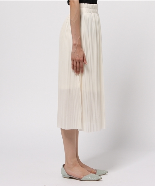 Kastane(カスタネ)の「ひざ丈プリーツスカート(スカート・レディース・オフホワイト/ブラック/レンガ/ライトグレー/グリーン・FREE)」の7枚目の写真