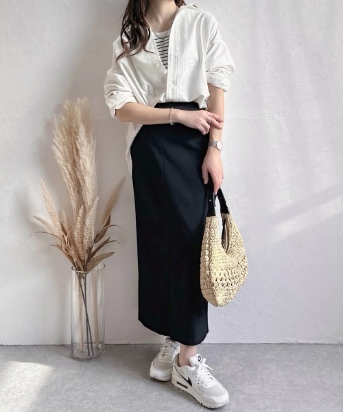 evernavy(エバーネイビー)の「コットンオックス風シャツ(シャツ/ブラウス・レディース・ホワイト/ネイビー/ブラック・M)」の16枚目の写真